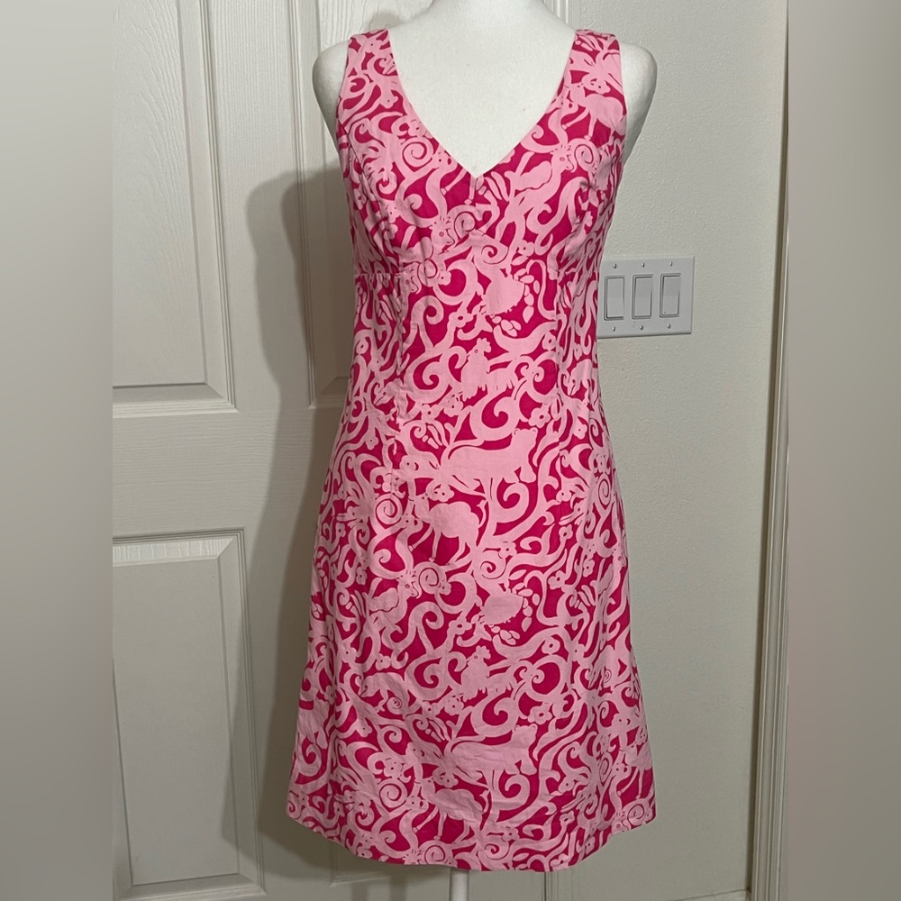 🌸White label Lilly Pulitzer Pink 7 C's Print Cotton Dress